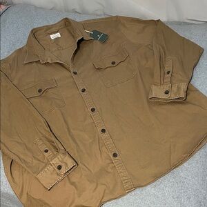 New Mutual Weave Button Utility Shirt Mens 4XL Chore Longsleeve